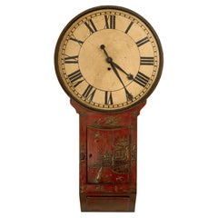 19th Century English Chinoiserie Wall Clock