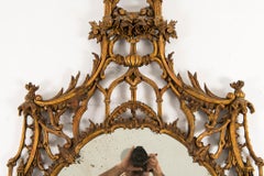 19th Century English Chippendale Giltwood Mirror
