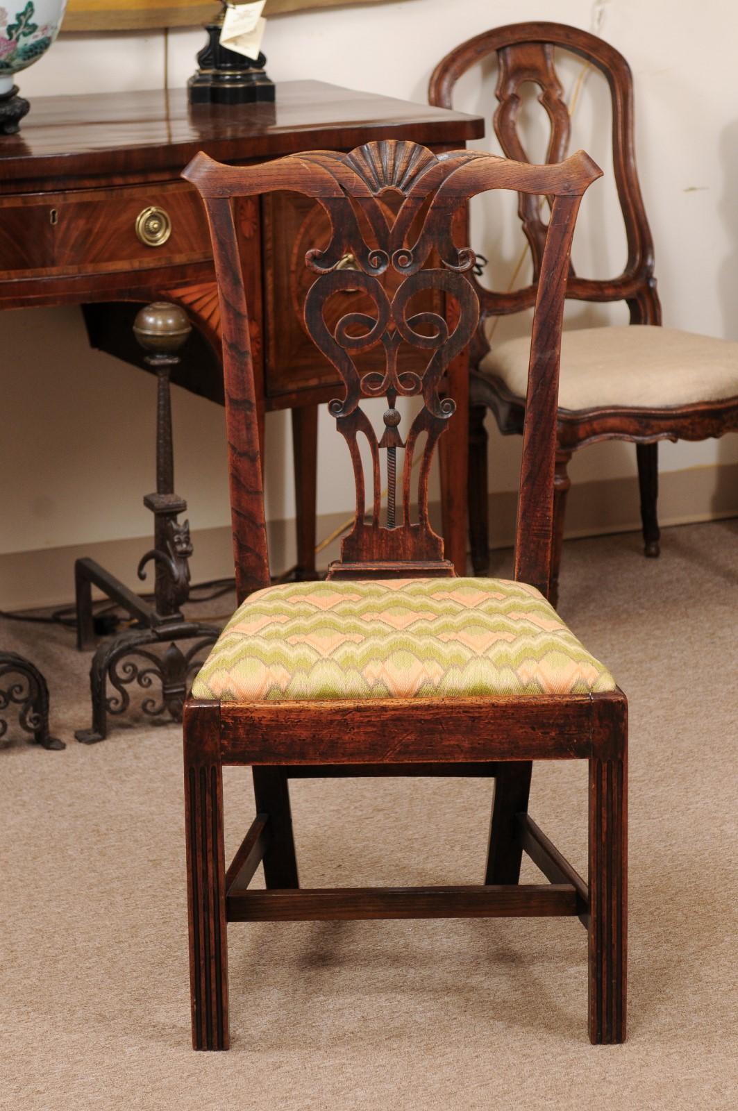 19th Century English Chippendale Side Chair in Ash  9