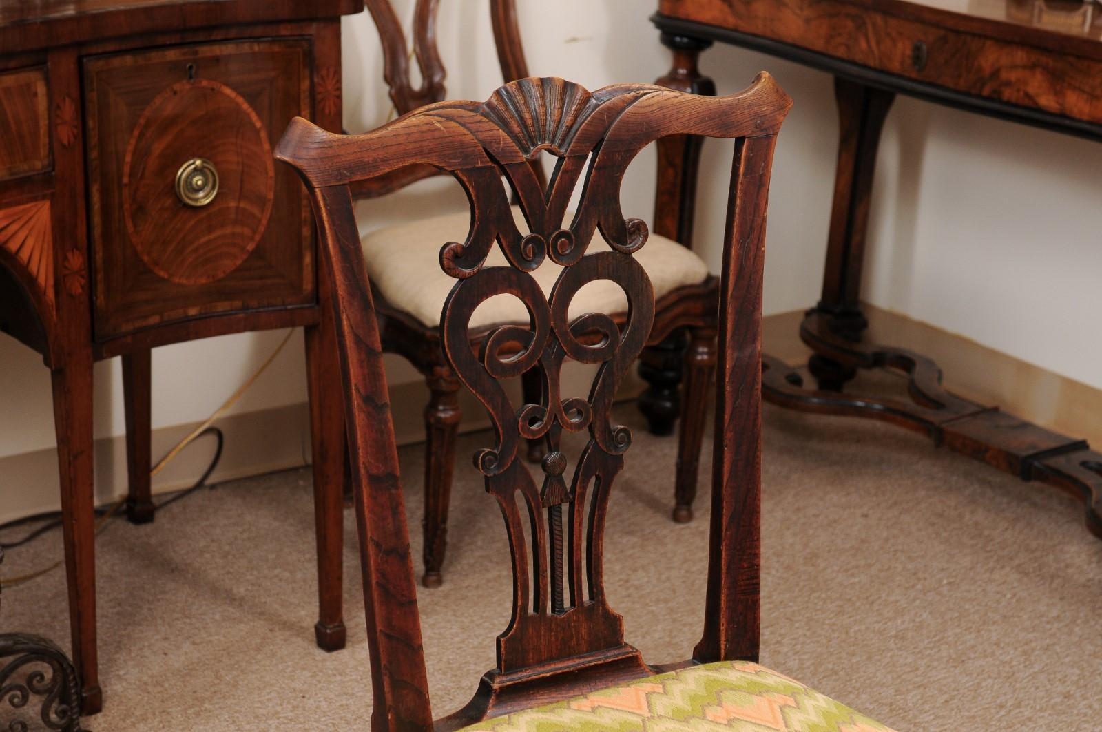 19th Century English Chippendale Side Chair in Ash  2