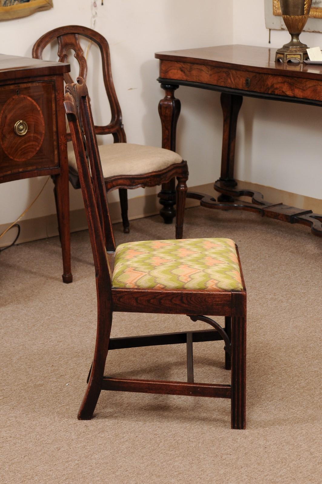 19th Century English Chippendale Side Chair in Ash  3