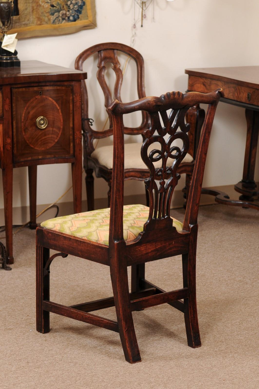 19th Century English Chippendale Side Chair in Ash  6
