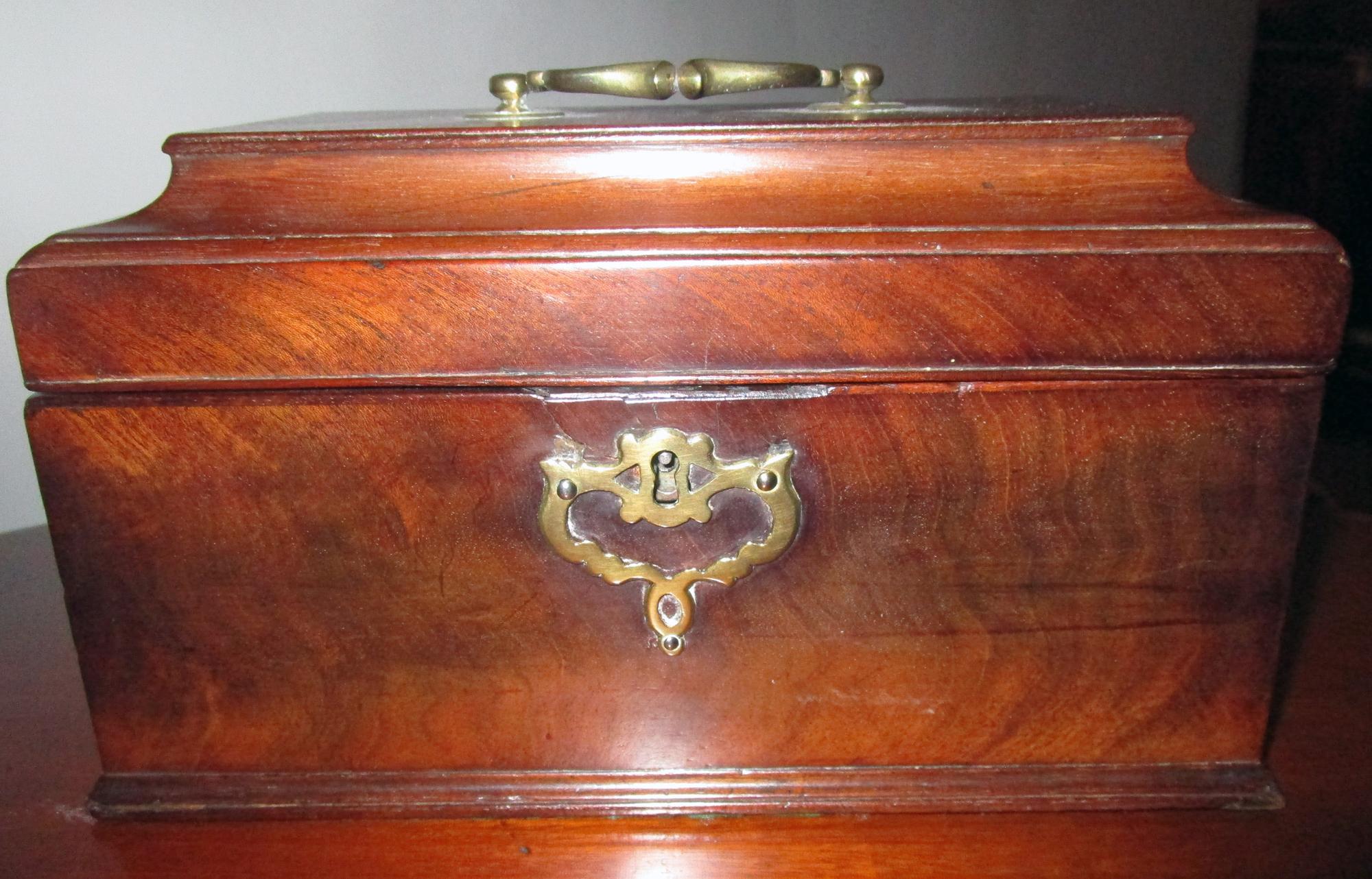 19th Century English Chippendale Style Mahogany Box 1