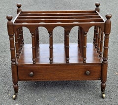 19th Century English Chippendale Style Mahogany Canterbury