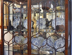 19th Century English Chippendale Style Mahogany Display Curio Cabinet