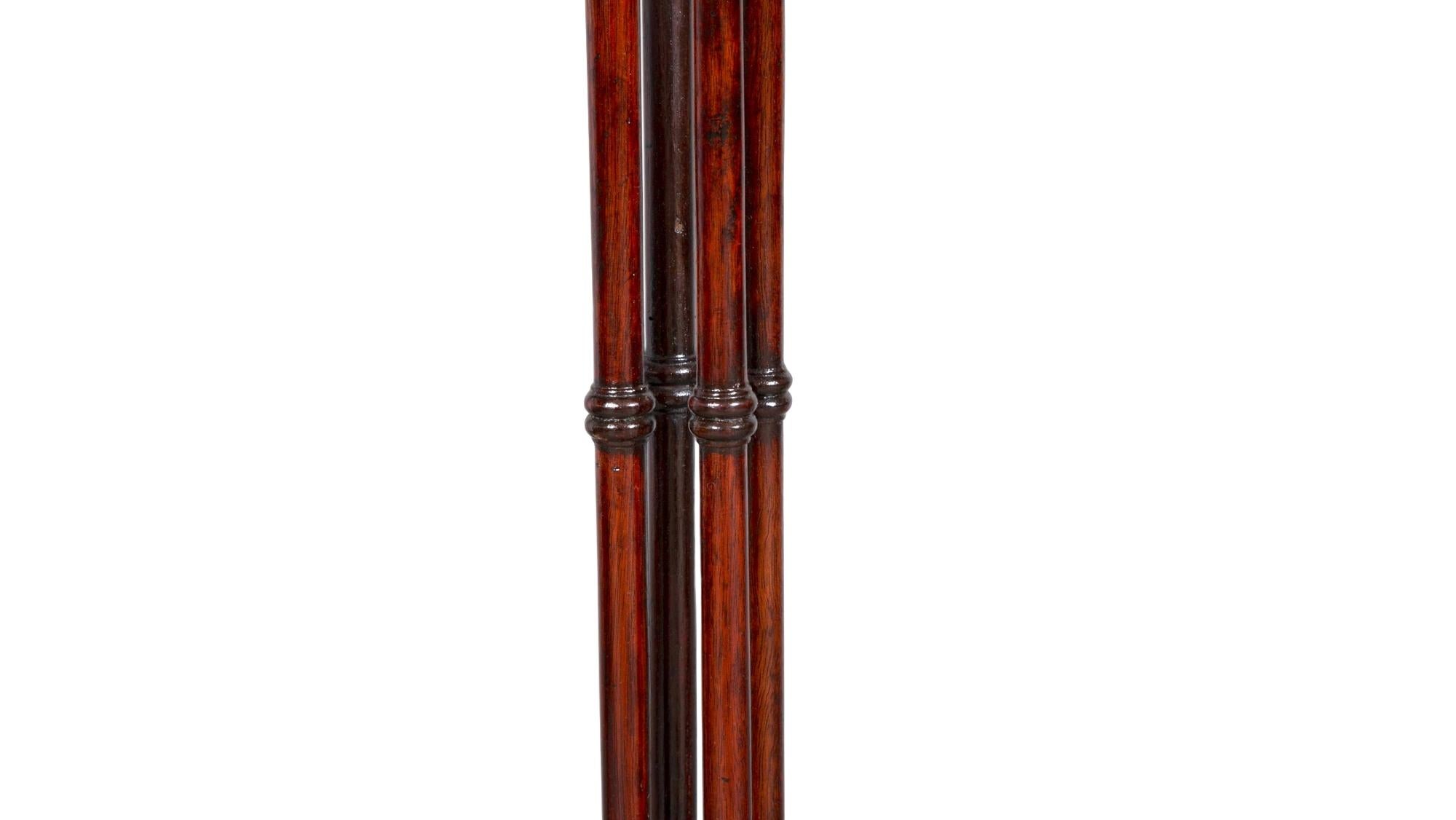19th Century English Chippendale Style Pair Tripod Foot Candle Stand / Pedestal For Sale 2