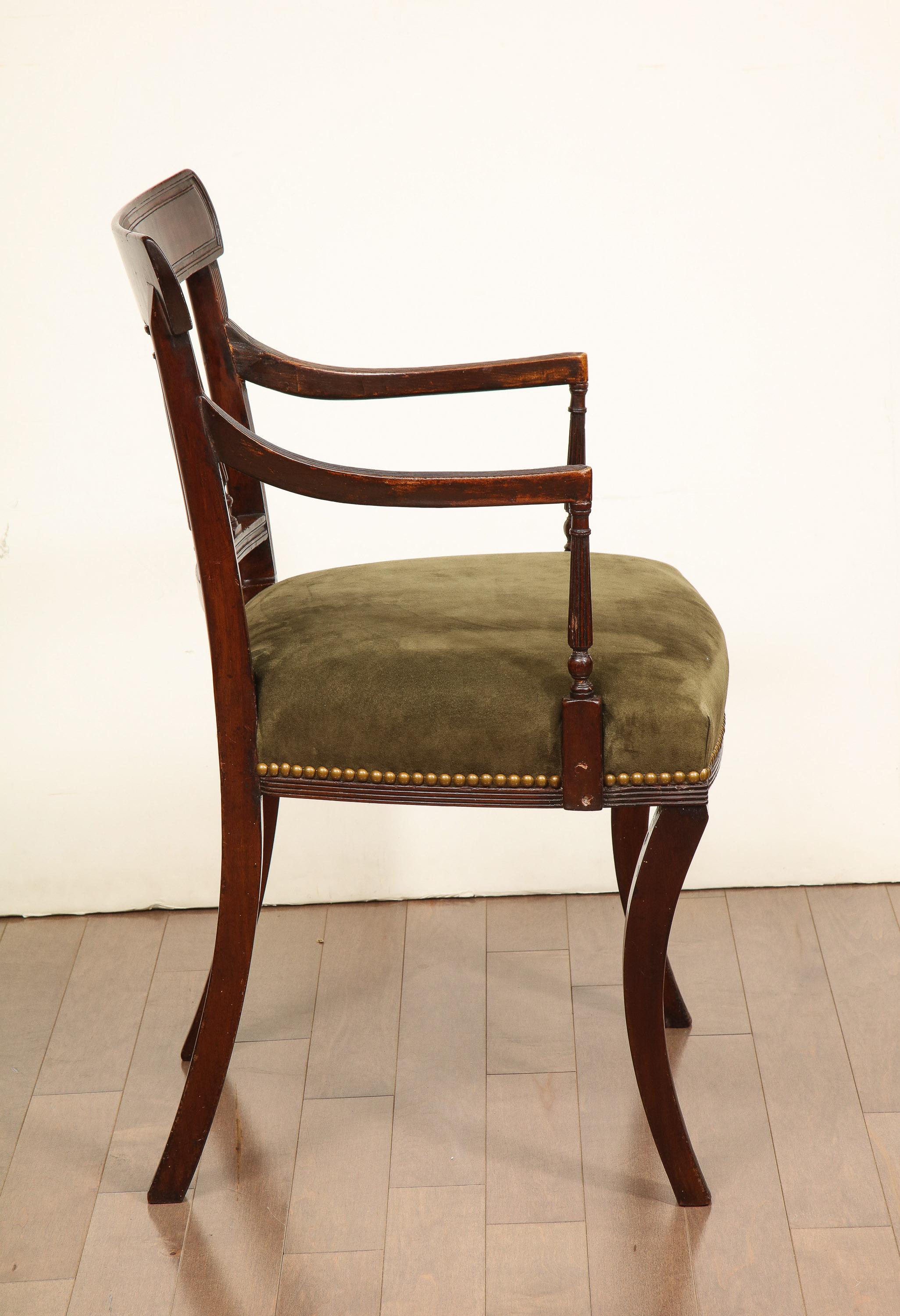 19th Century English, Classical Armchair For Sale 6