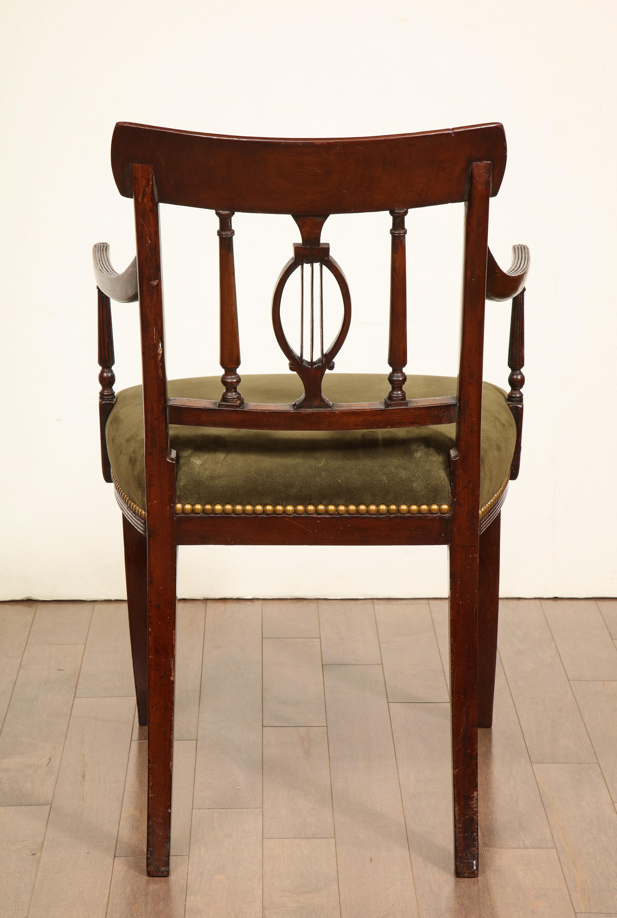 19th Century English, Classical Armchair For Sale 8