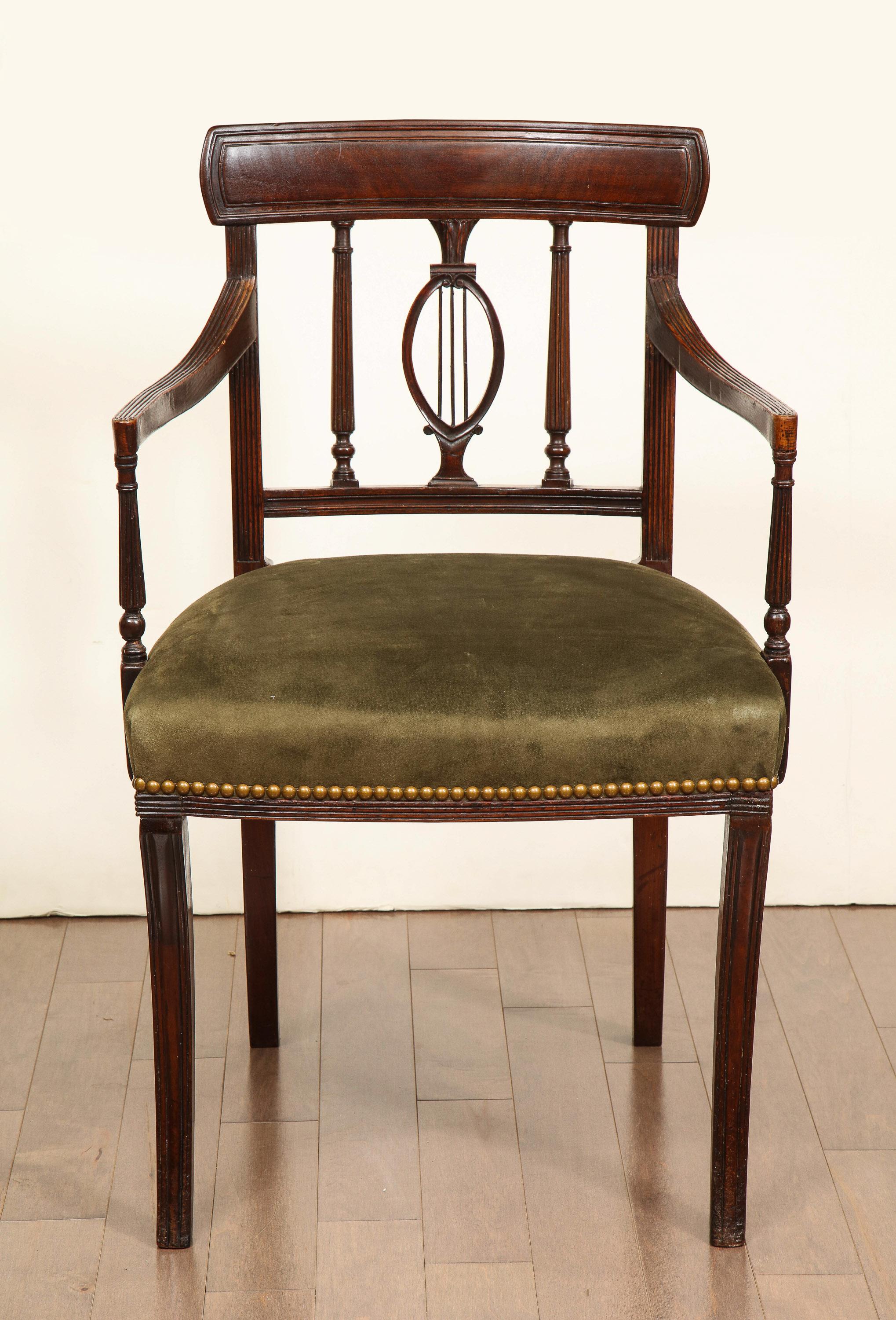 19th century English classical armchair.