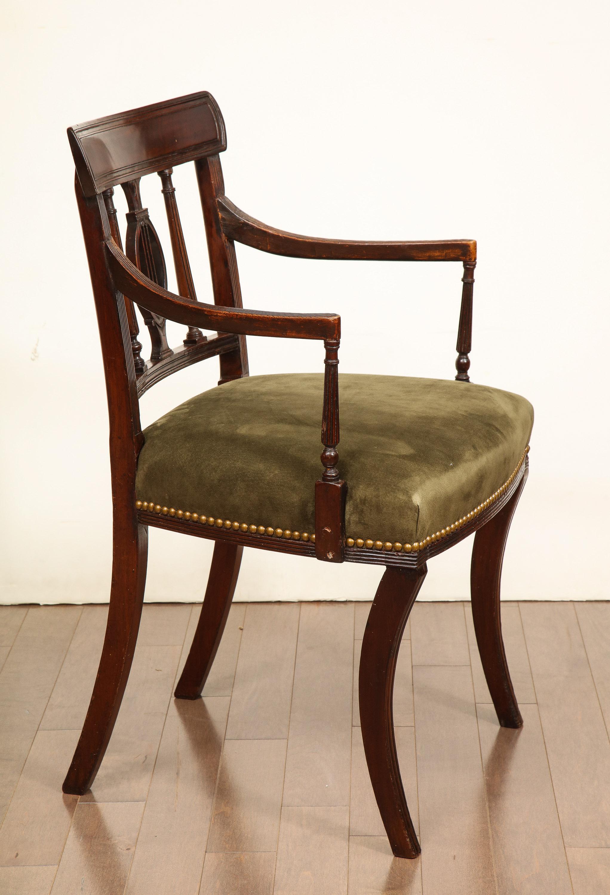 19th Century English, Classical Armchair For Sale 3