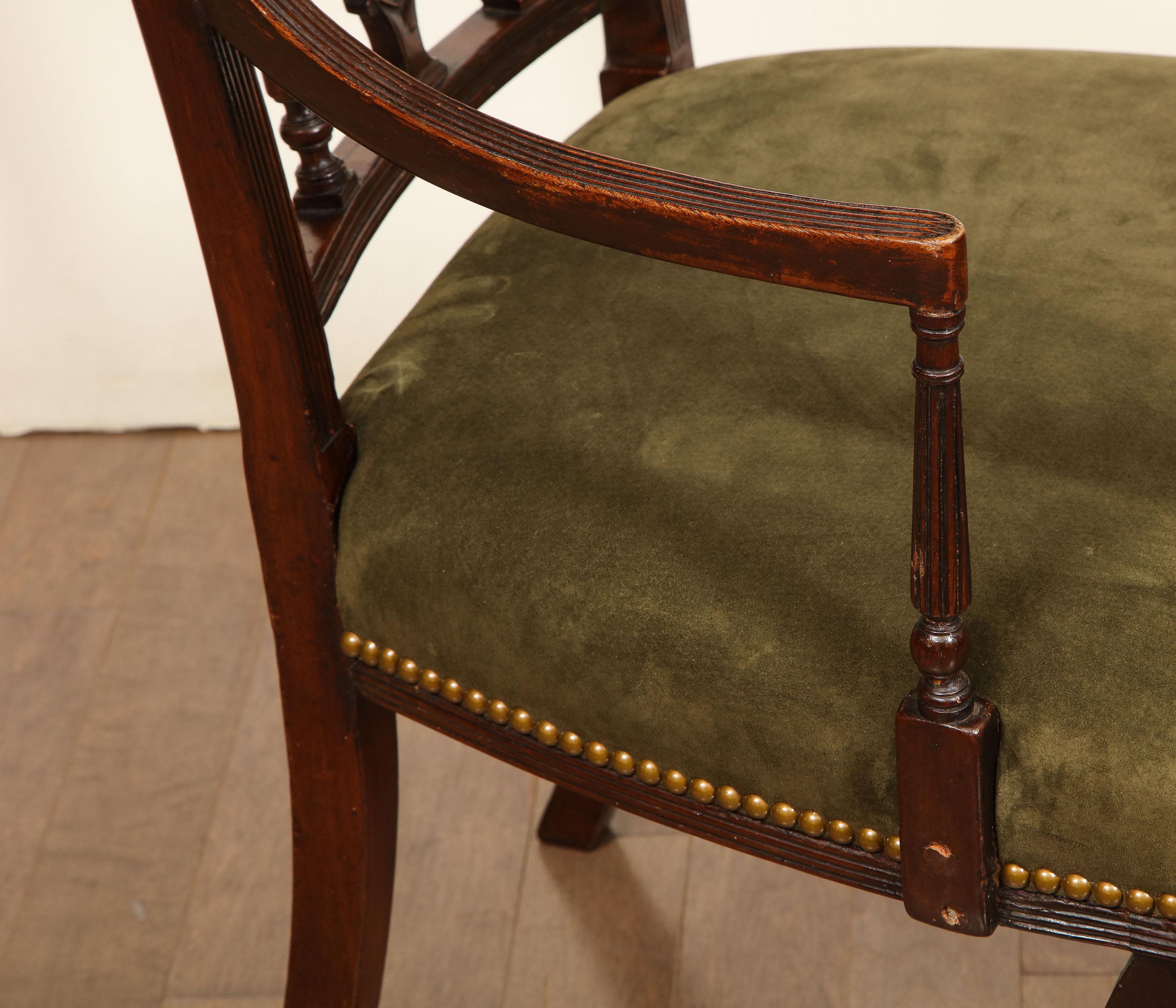 19th Century English, Classical Armchair For Sale 4
