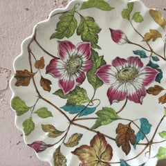 Piatto Clematis inglese del XIX secolo Copeland