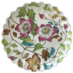 19th Century English Clematis Plate Copeland