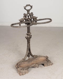 19th Century English Coalbrookdale Cast Iron Umbrella Stand