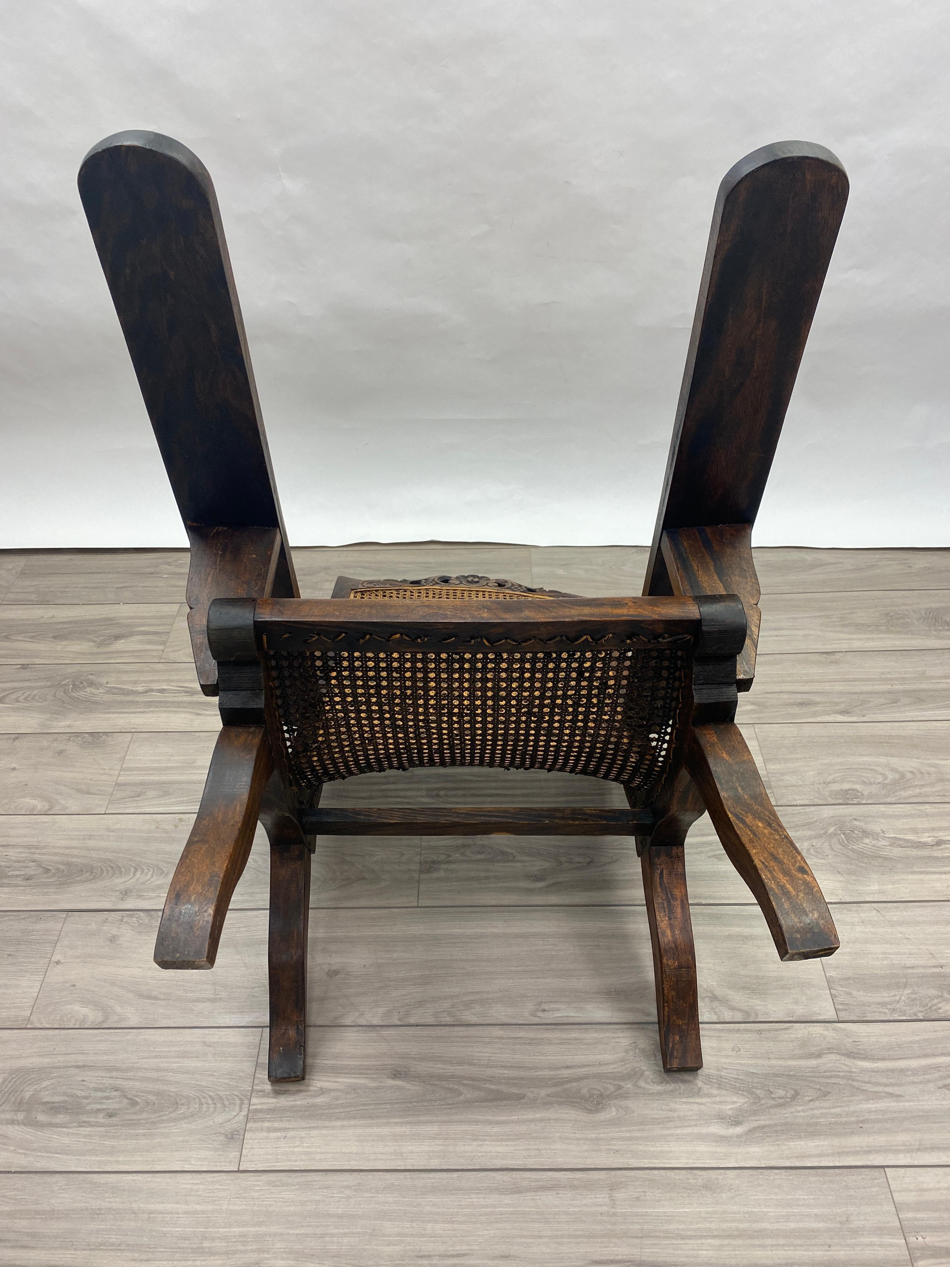 19th Century English Colonial Teak Plantation Chair 3