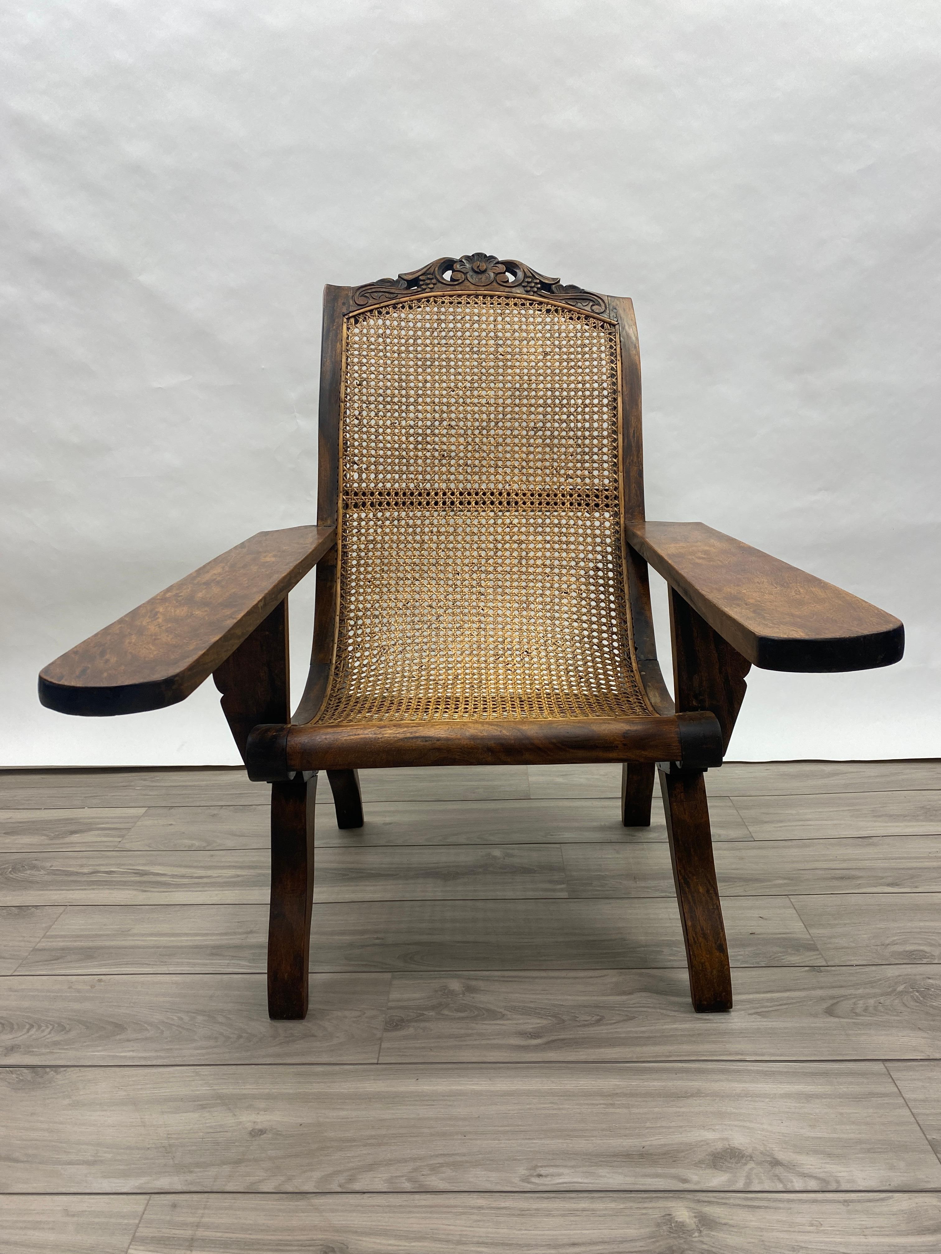 19th Century English Colonial Teak Plantation Chair 4