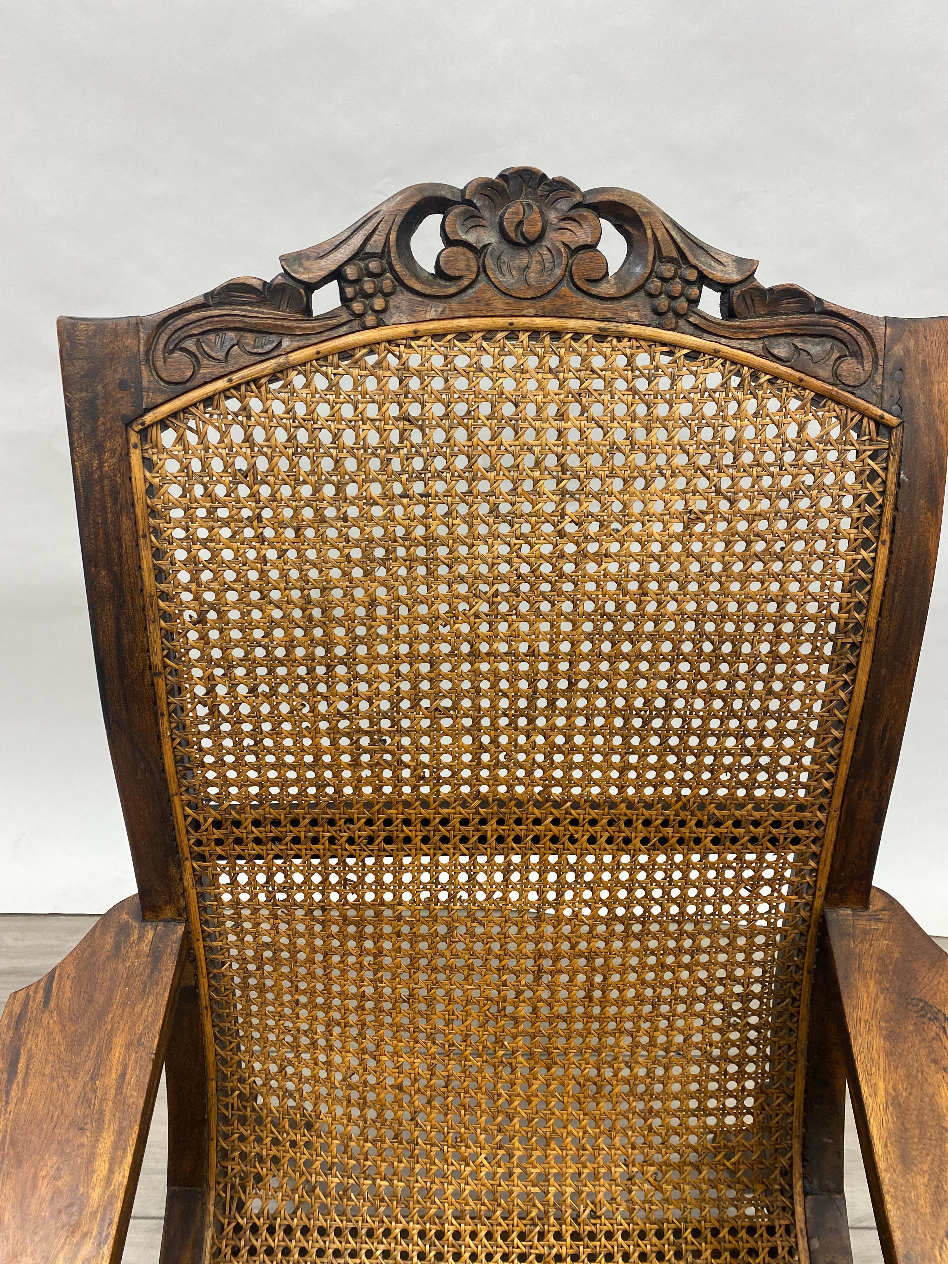 19th Century English Colonial Teak Plantation Chair 1