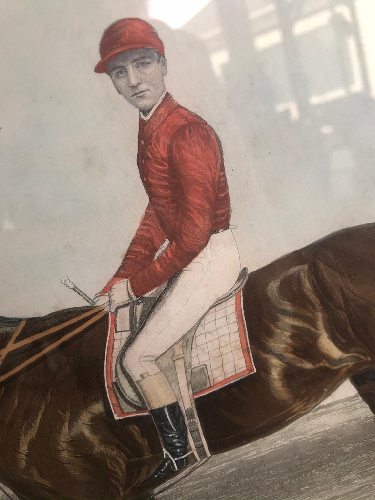 19th Century English Colored Engraving, Sefton the Racehorse and Henry ...