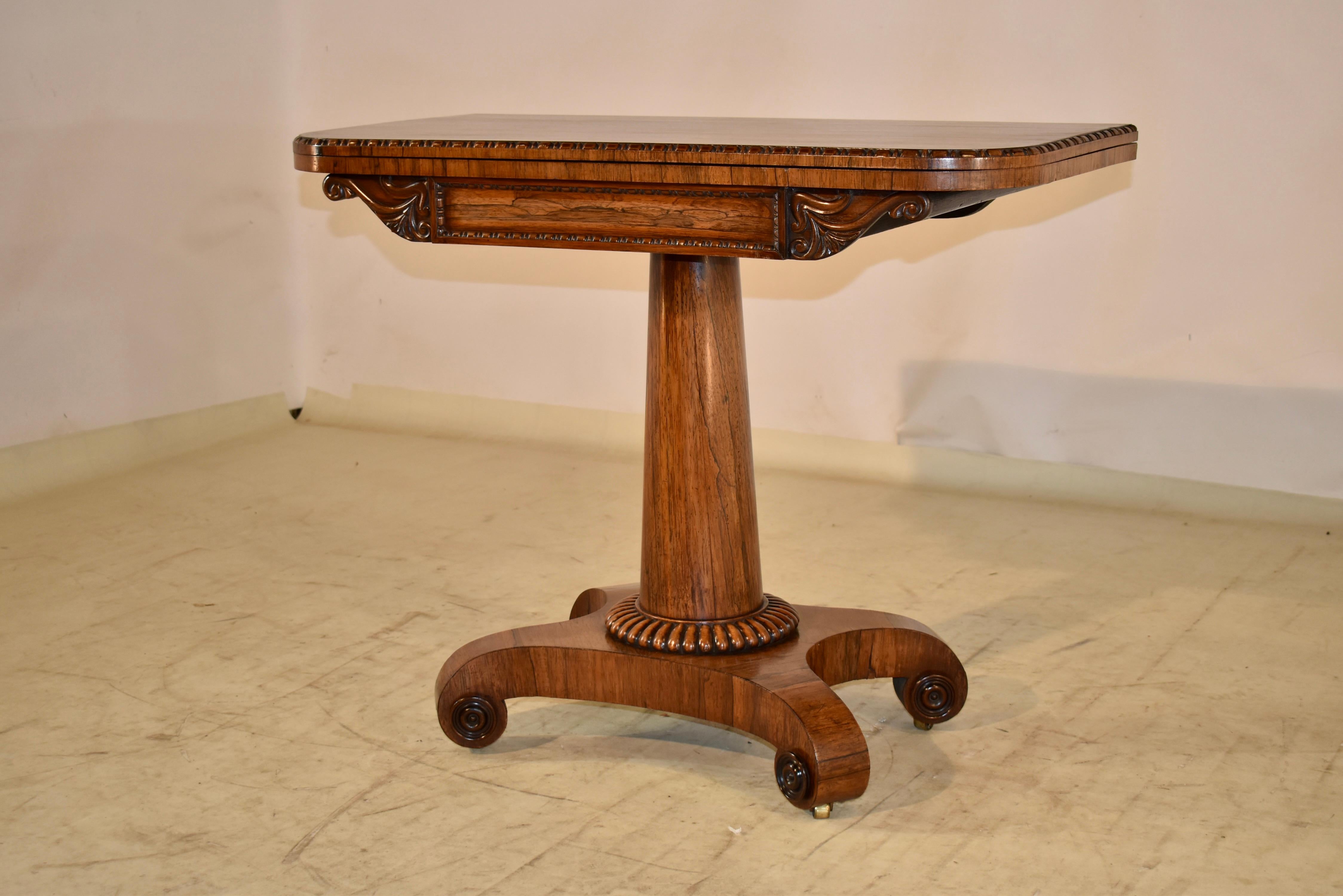 19th Century English Console or Games Table In Good Condition In High Point, NC