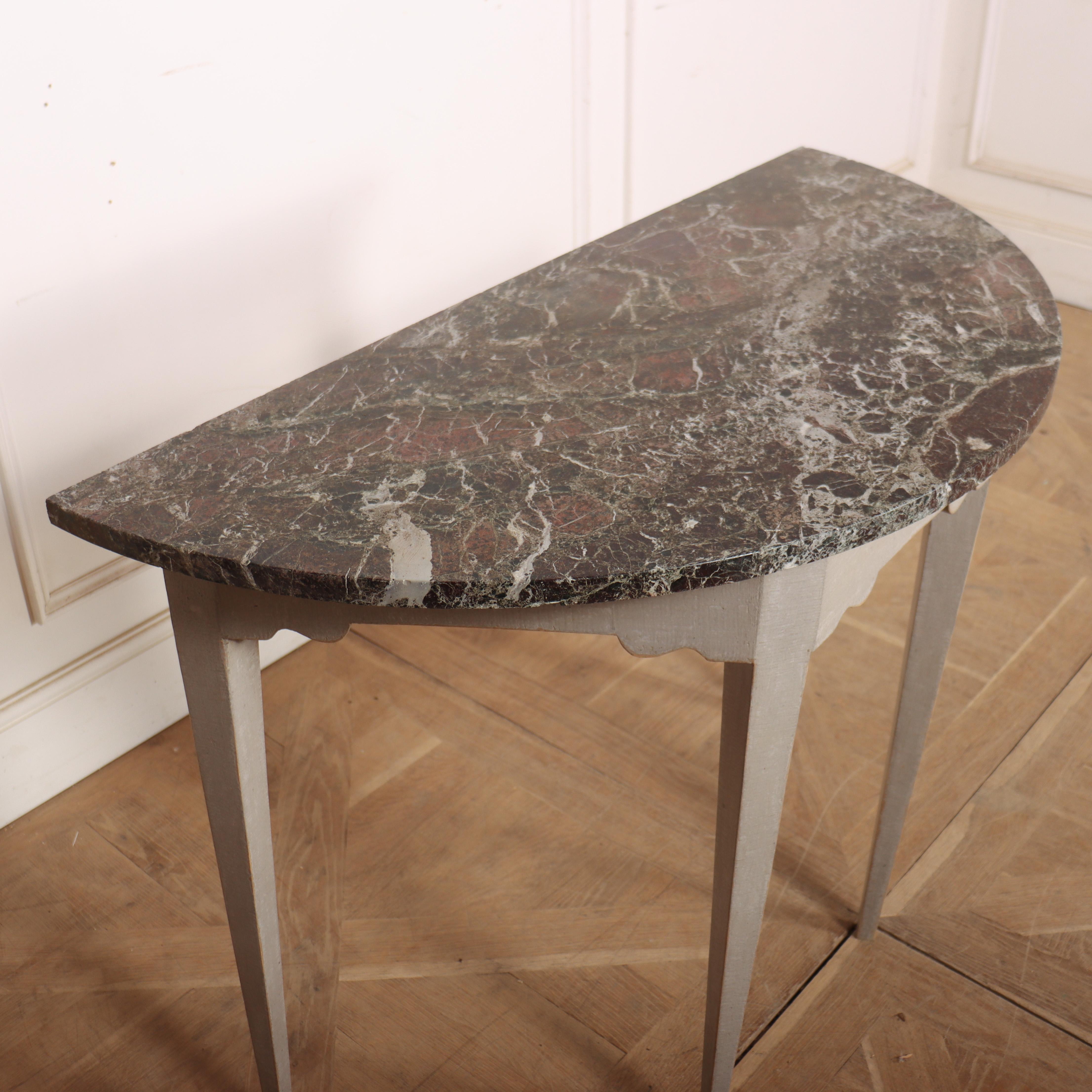 Marble 19th Century English Console Table For Sale