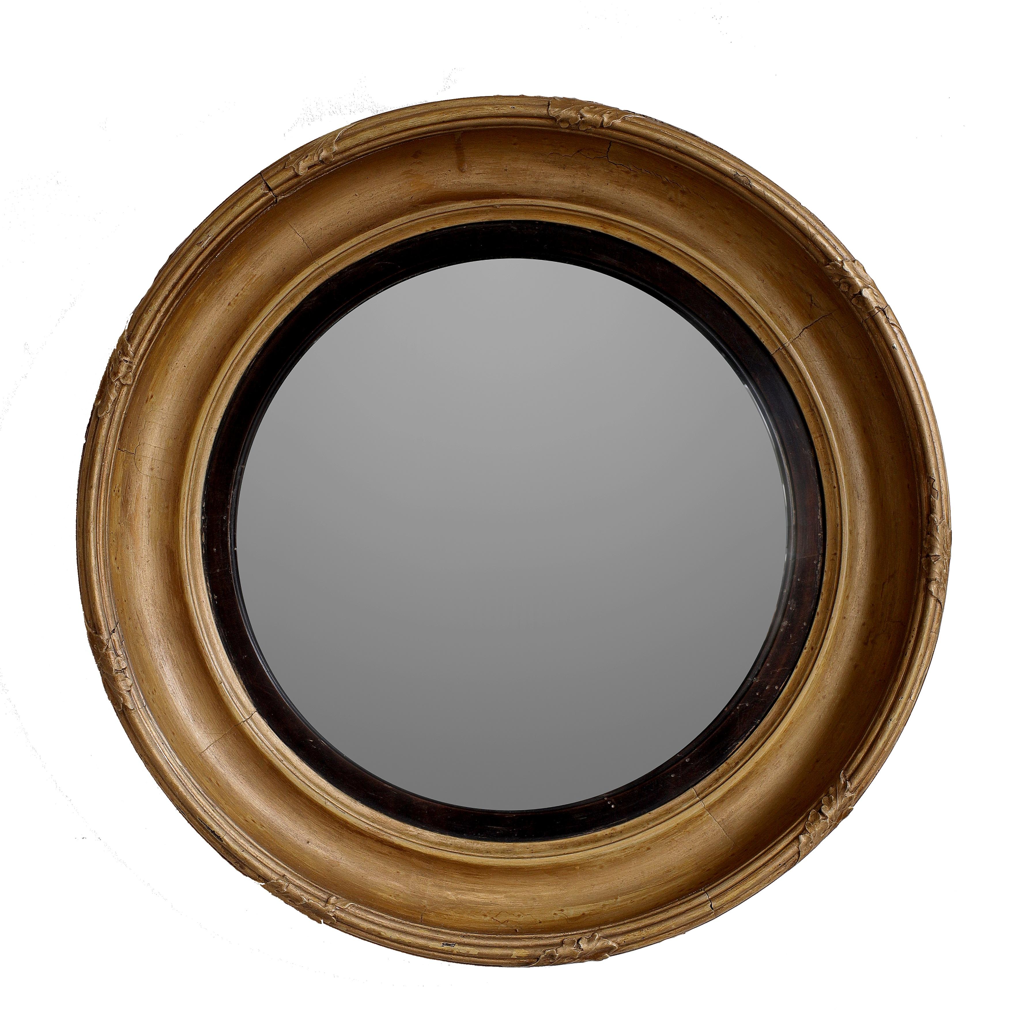 19th Century English Convex Mirror In Fair Condition For Sale In London, GB