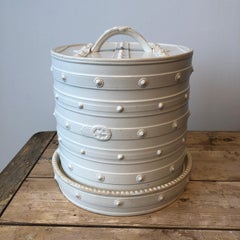 19th Century English Copeland Creamware Cheese Keep