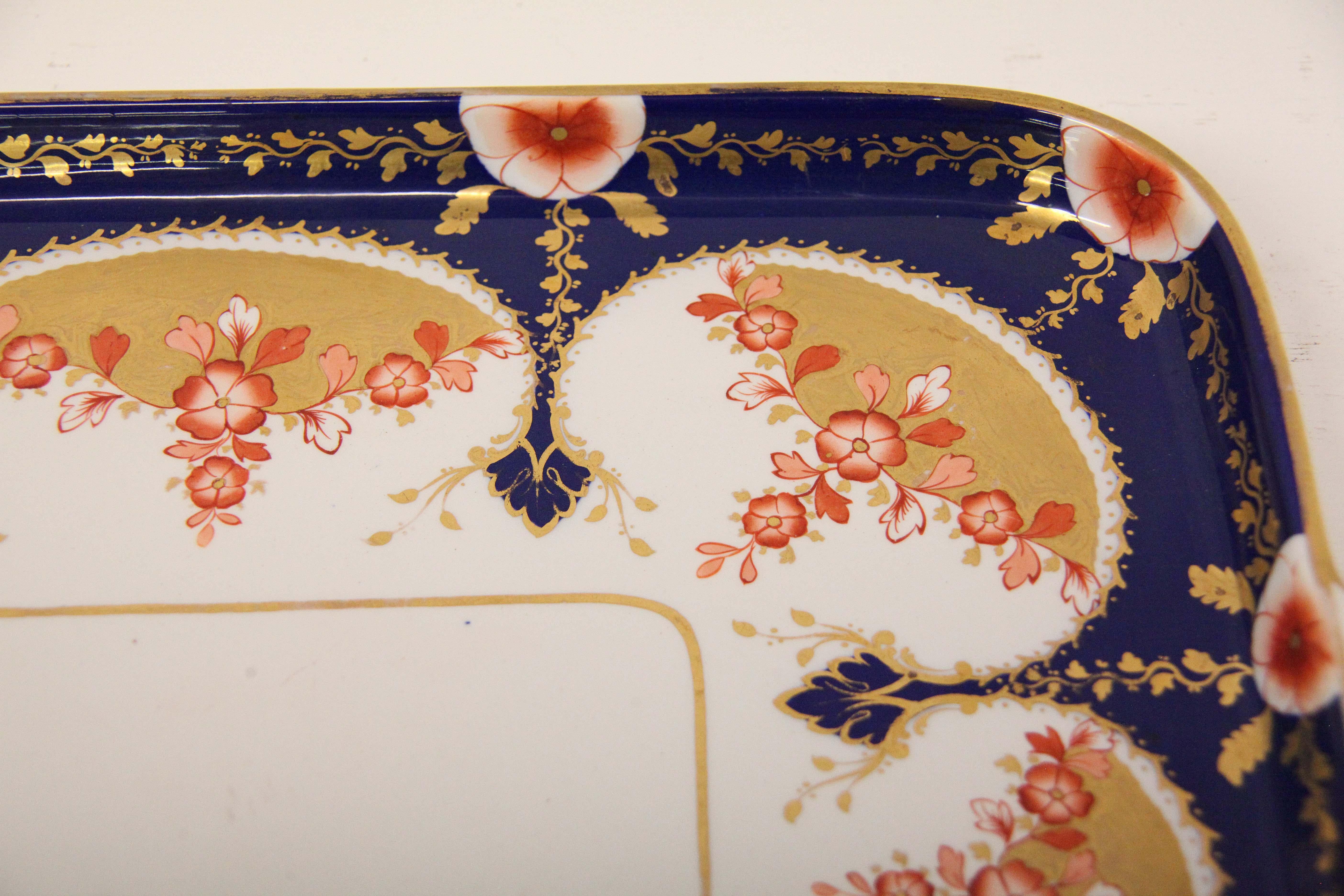 19th Century English Copeland Porcelain Serving Tray In Good Condition In Wilson, NC