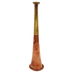 19th Century English Copper and Brass Fox Hunting Horn
