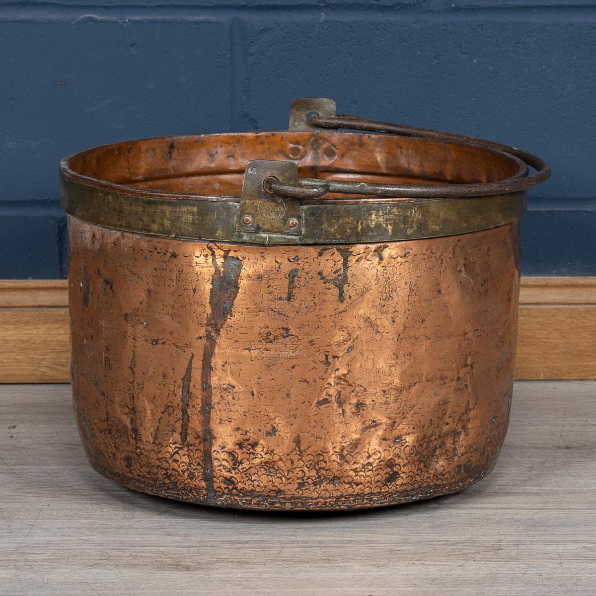 Englischer Kupfer-Geschirrtopf aus dem 19. Jahrhundert im Angebot 1