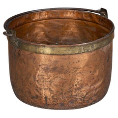 Olla inglesa de cobre del siglo XIX