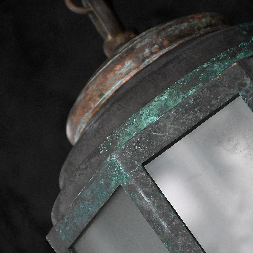 Lanterne anglaise en cuivre du XIXe siècle en vente 1