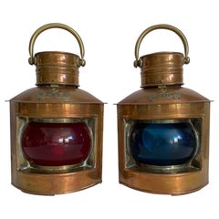 Antique 19th Century English Copper Ship Lanterns