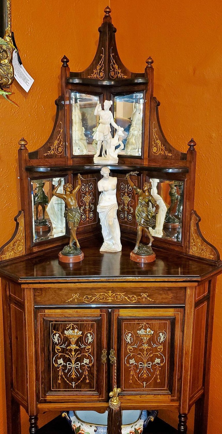 19th Century English Corner Cabinet Attributed to ...