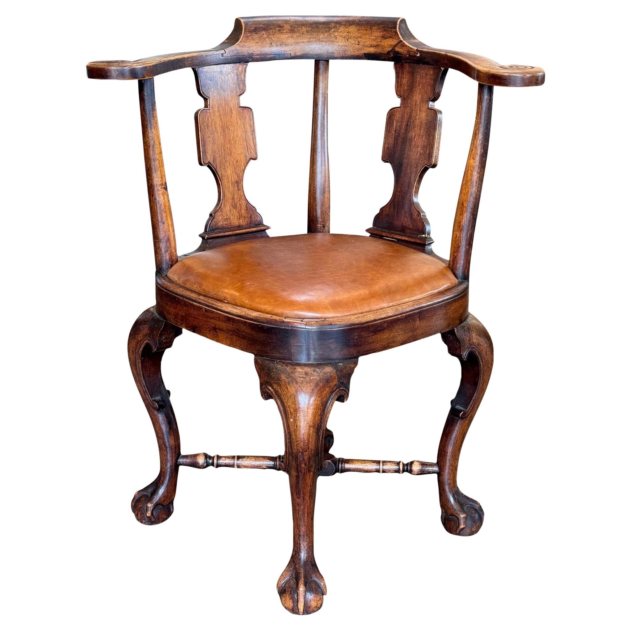 19th Century English Corner Chair For Sale