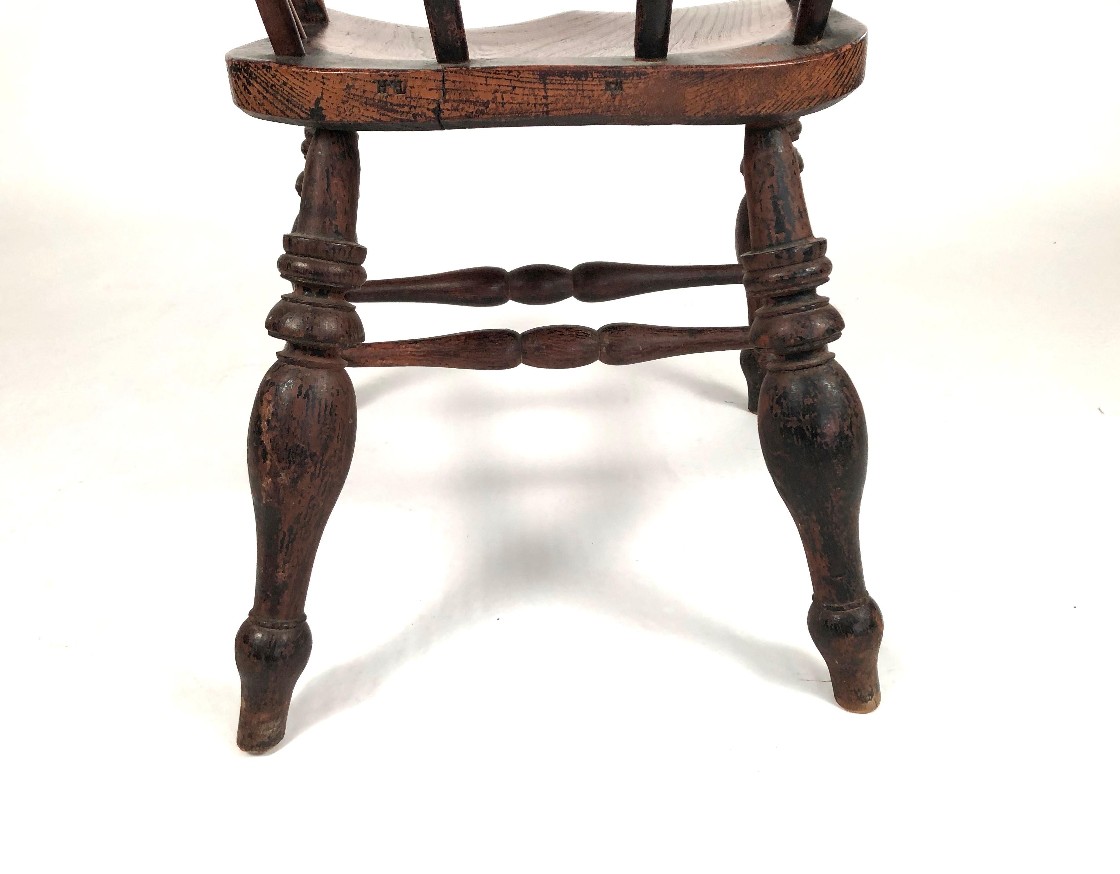 19th Century English Country Captain's Chair 9
