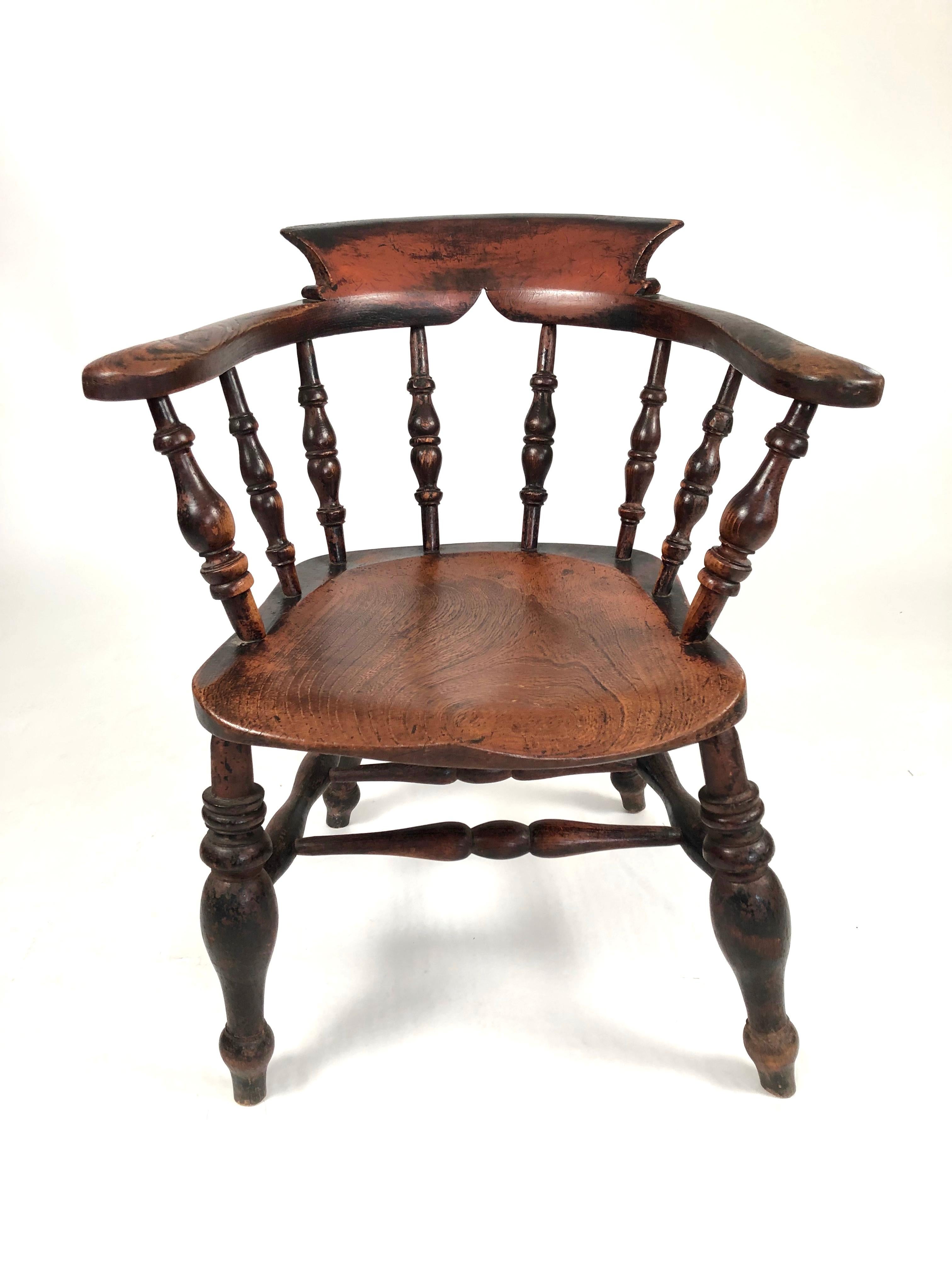 19th Century English Country Captain's Chair 11