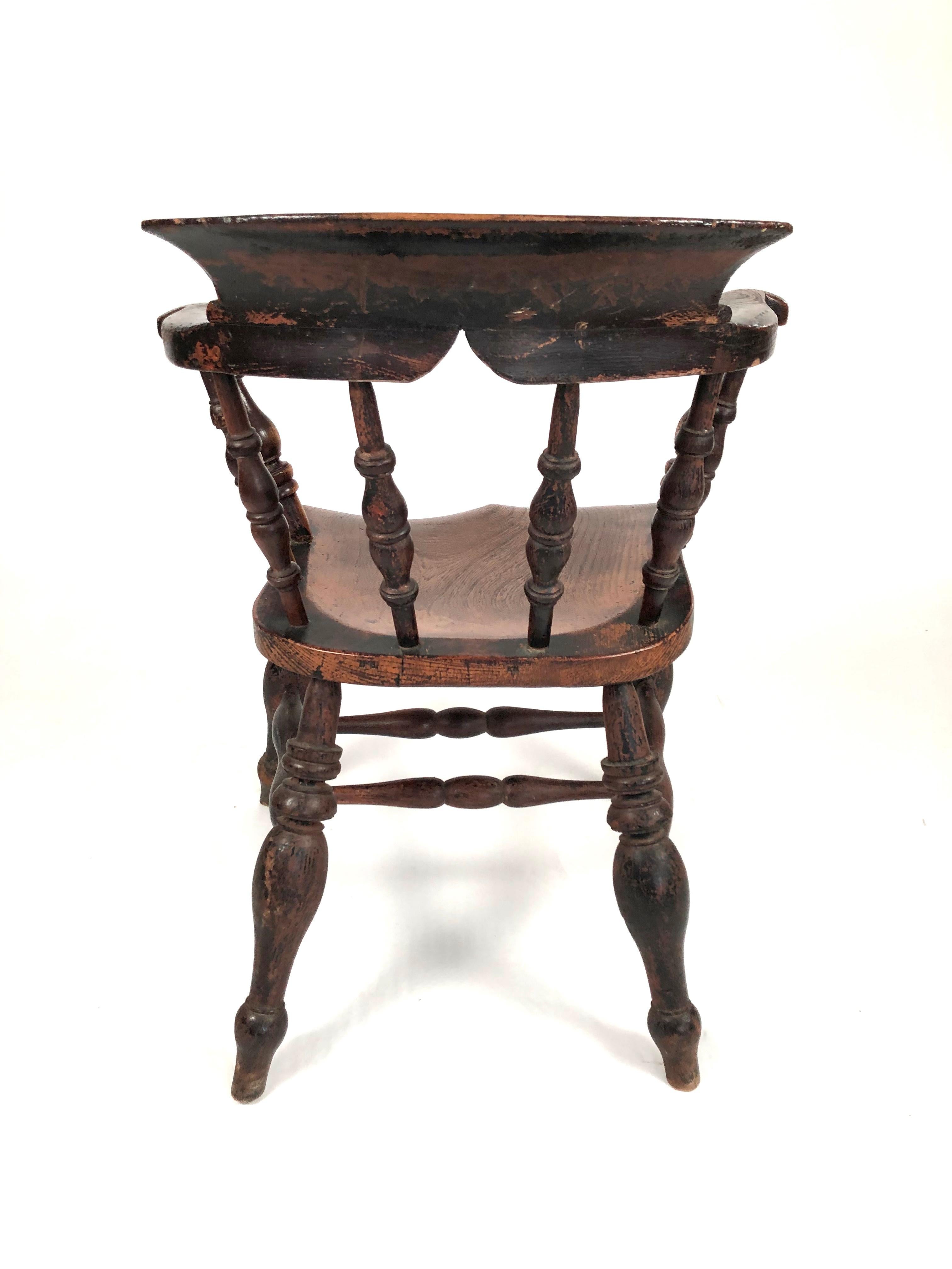 Mid-19th Century 19th Century English Country Captain's Chair