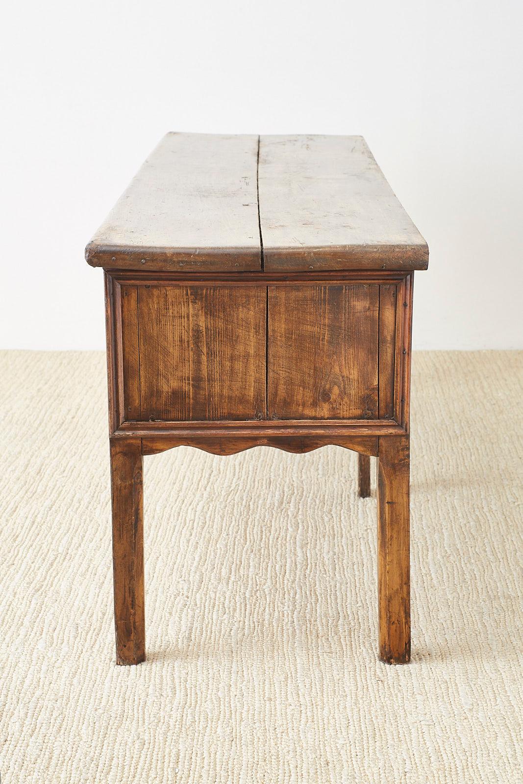 19th Century English Country Georgian Oak Sideboard Dresser 13