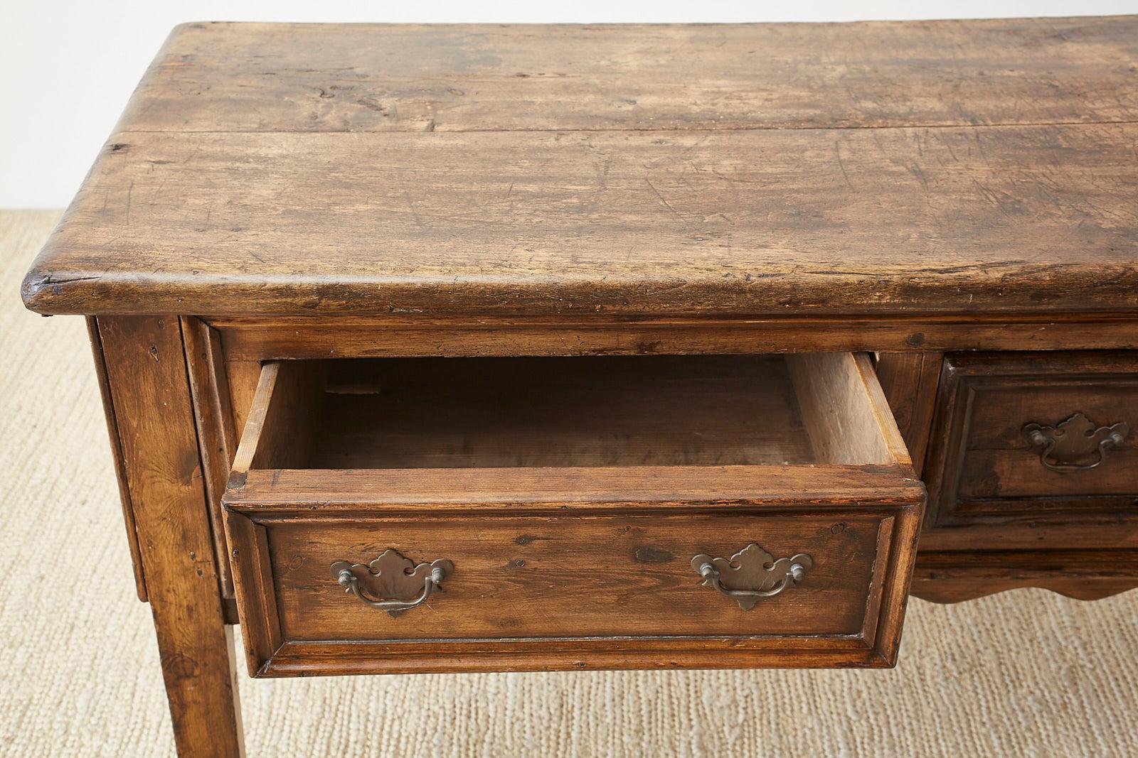 19th Century English Country Georgian Oak Sideboard Dresser 3