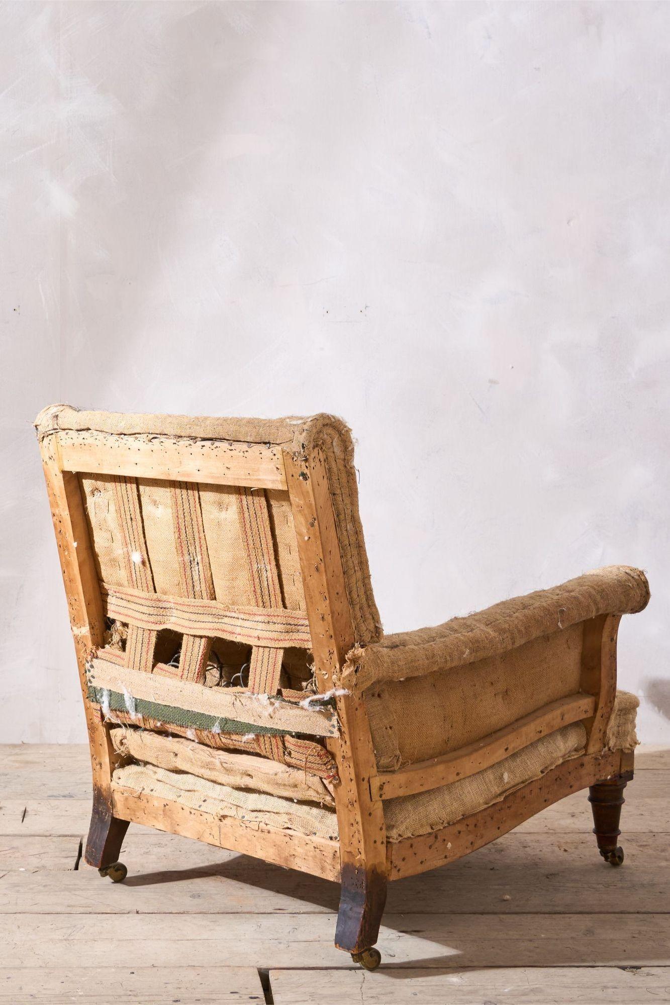 19th Century 19th century English country house armchair by Waring & Gillow For Sale
