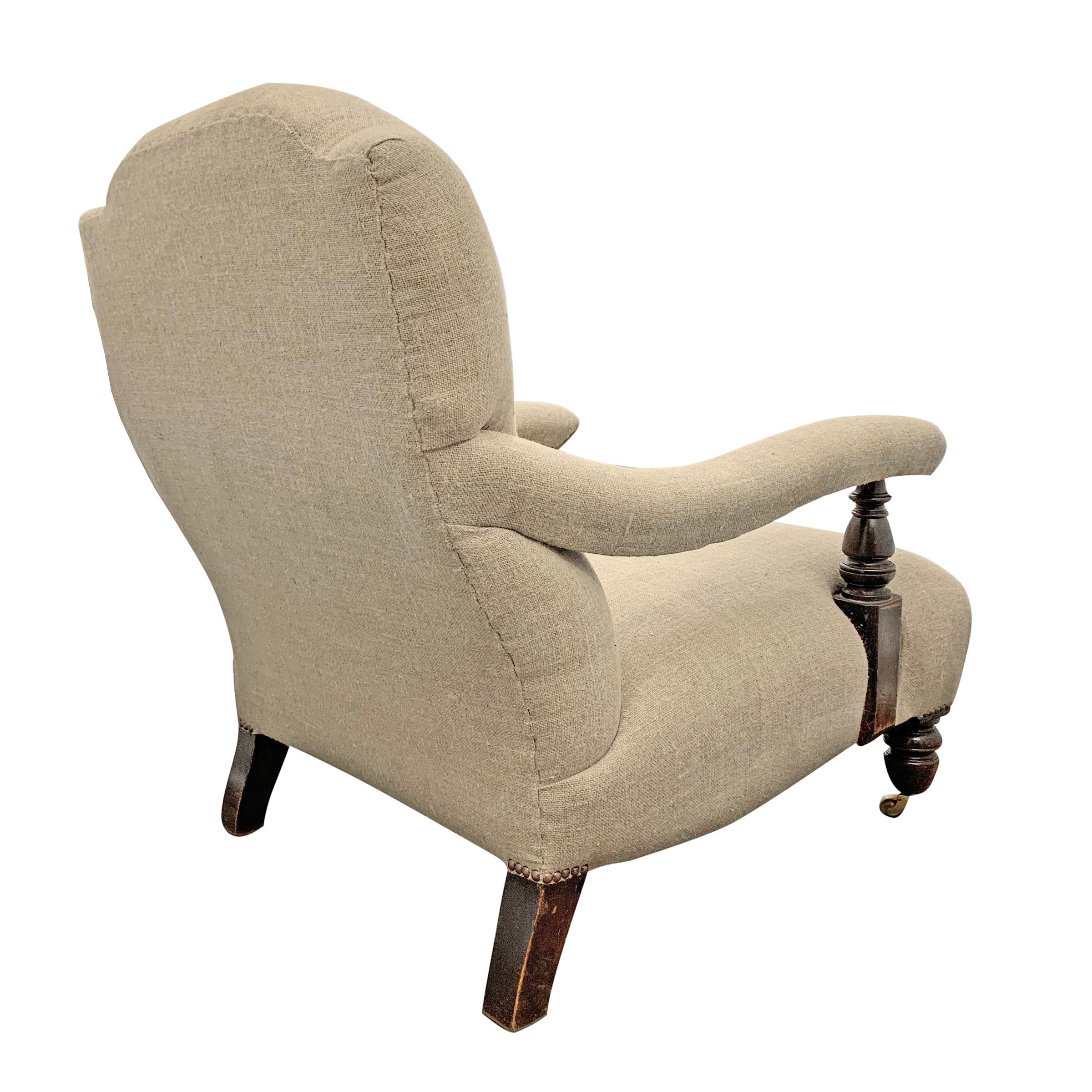 Edwardian 19th Century English Country House Armchair