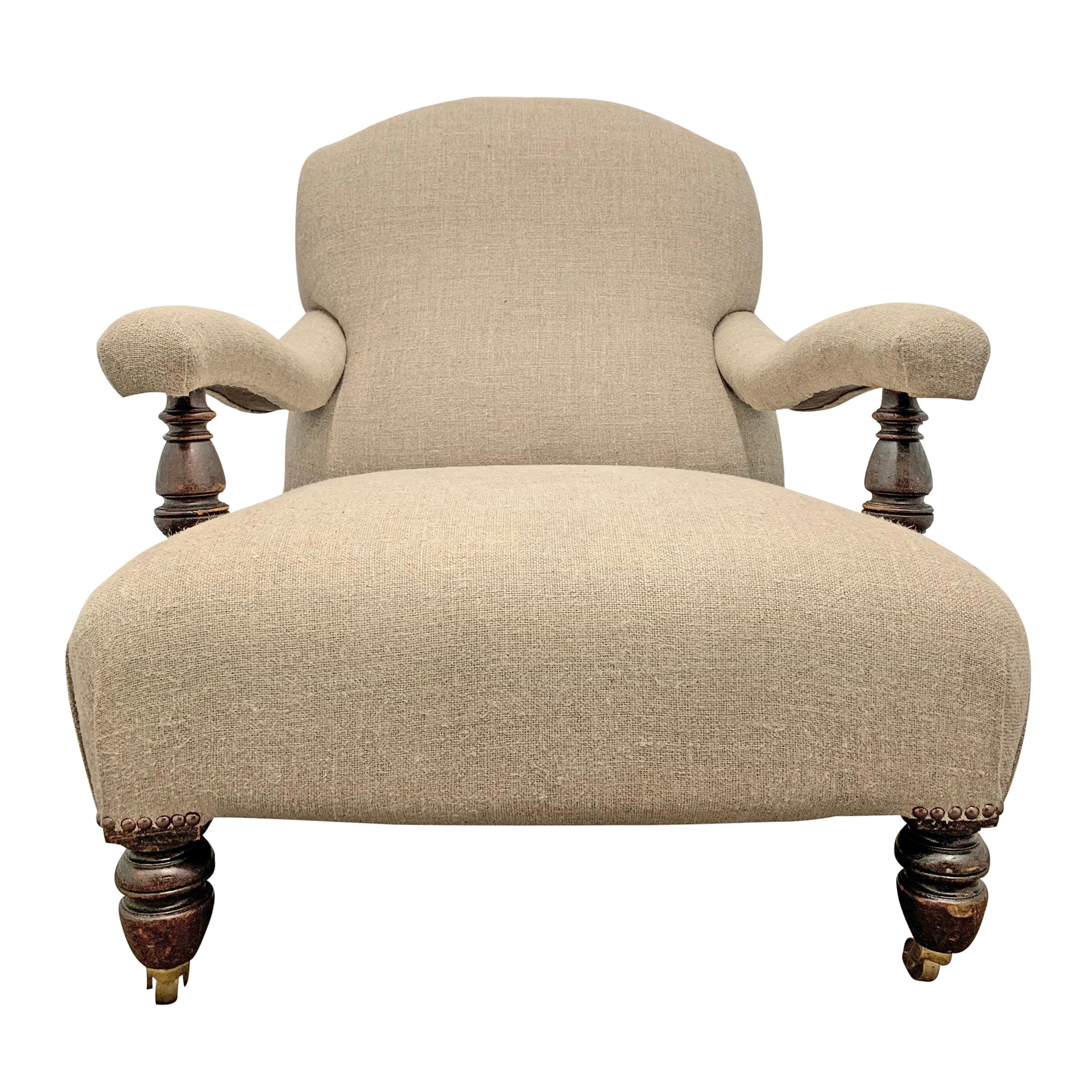 British 19th Century English Country House Armchair