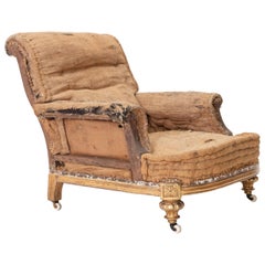 19th Century English Country House Giltwood Armchair