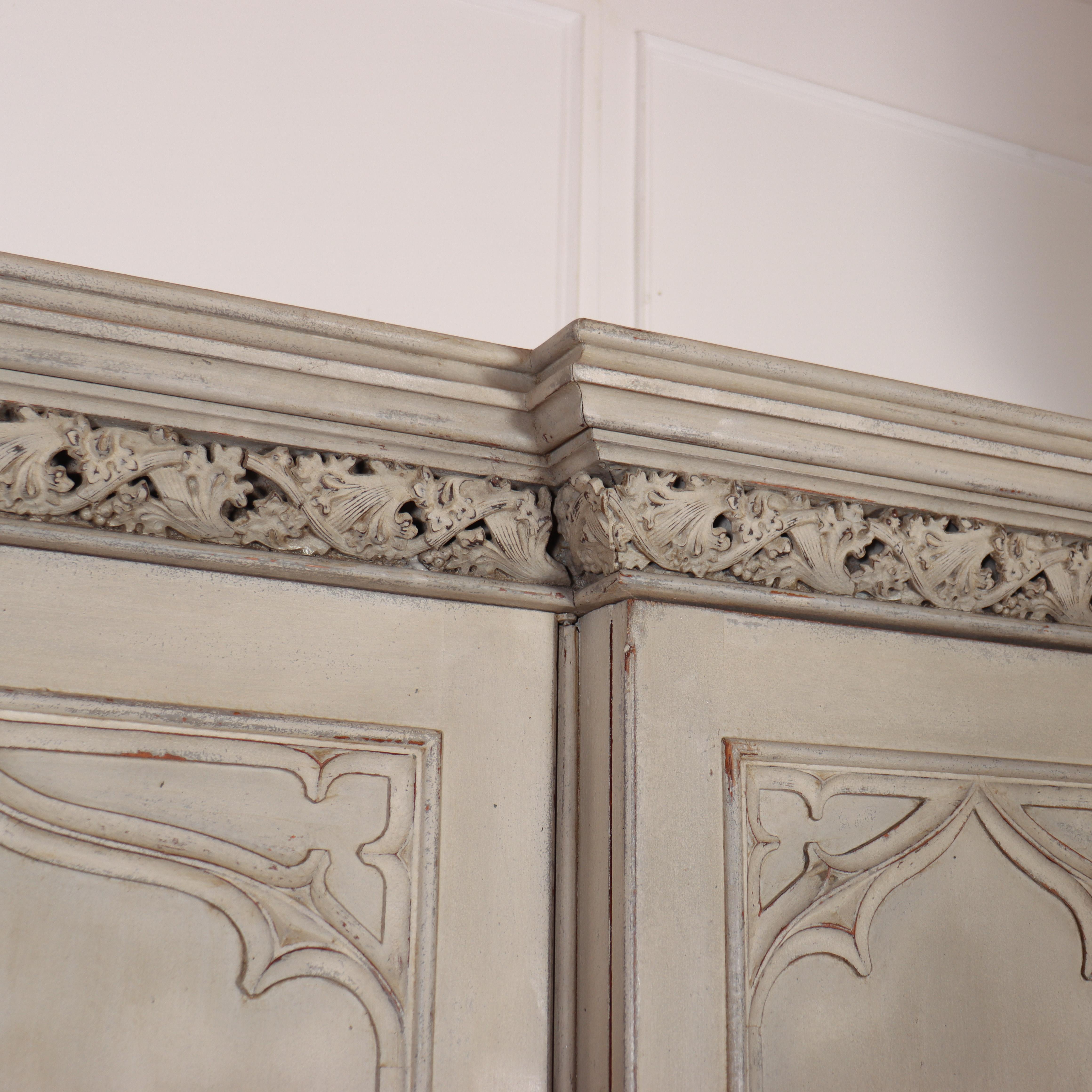 William IV 19th Century English Country House Gothic Wardrobe For Sale