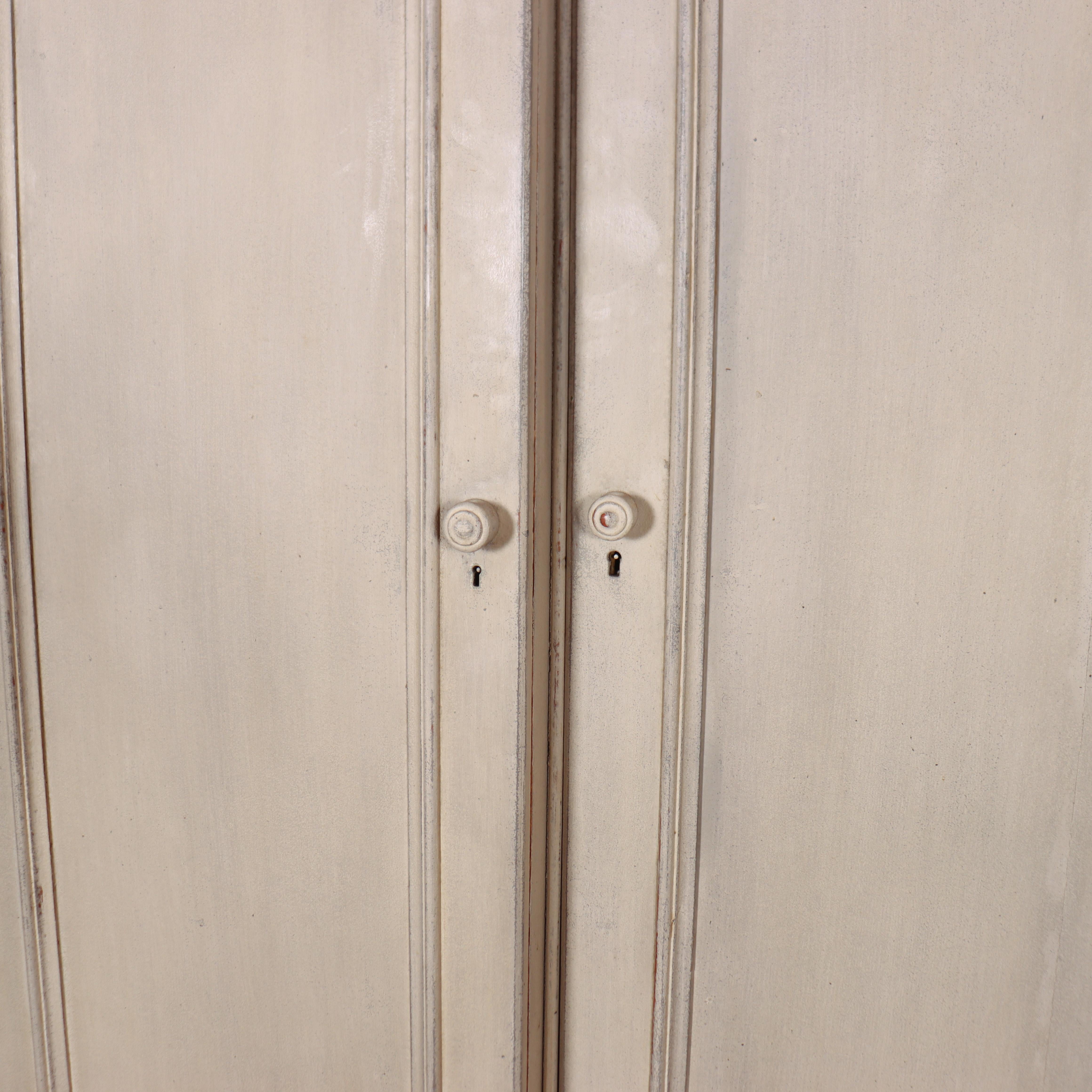 Oak 19th Century English Country House Gothic Wardrobe For Sale