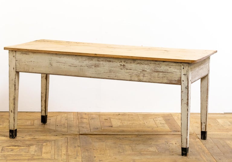 19th Century English Country House Painted Pine Prep Table For Sale at ...