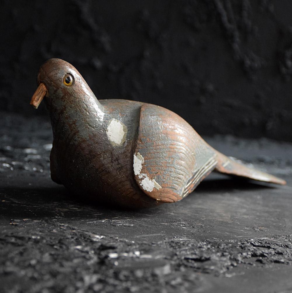 Hand-Carved 19th Century, English Country House Pigeon Decoy  