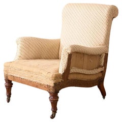 19th century English country house shapely armchair