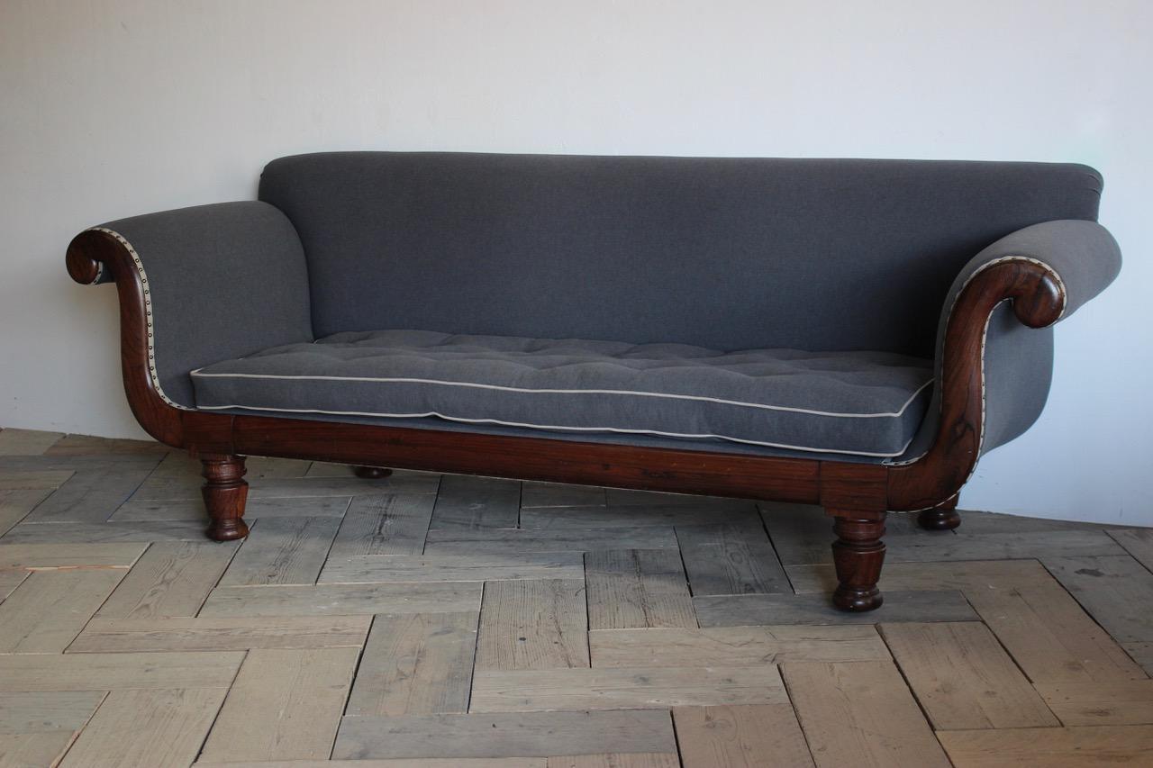 Rosewood 19th Century English Country House Sofa For Sale