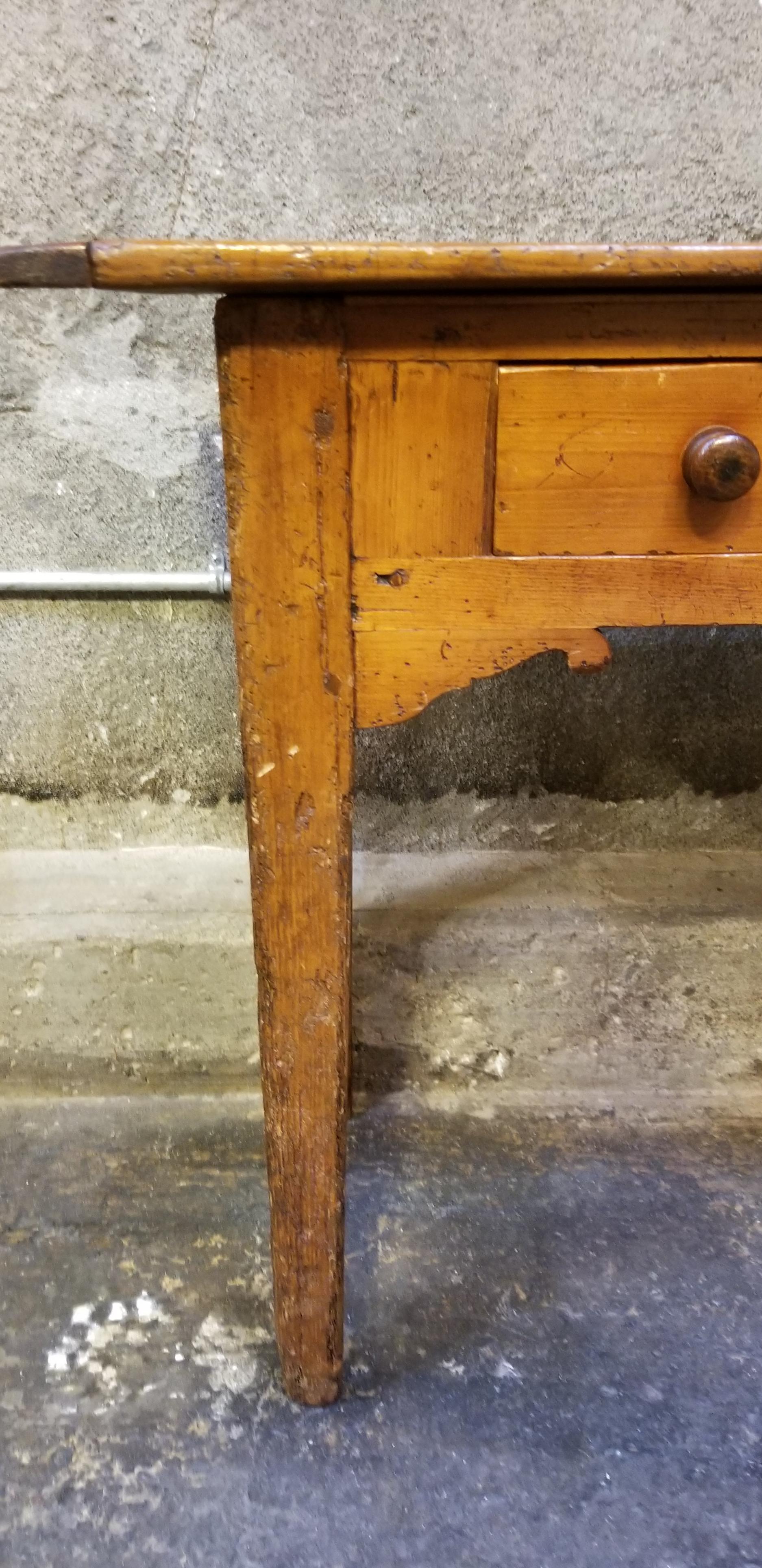 19th Century English Country Pine Console Table 4